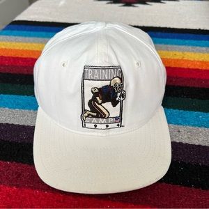 White 'Training Camp' Embroidered Baseball Cap